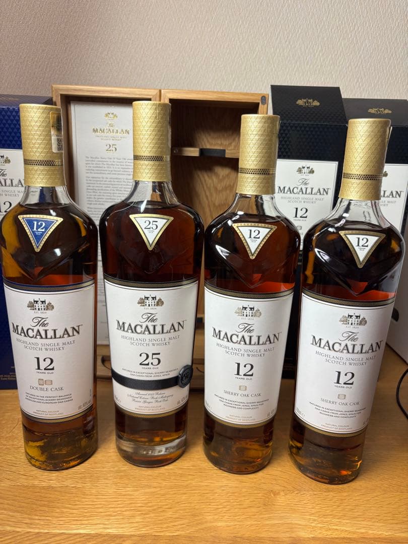 The Macallan 25年含む4本セット【サントリー正規品・新品未開封】