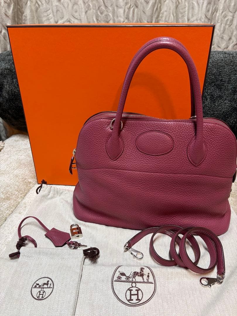 エルメス ボリード31 ボワ ド ローズ　美品 都内正規店購入 付属品完備