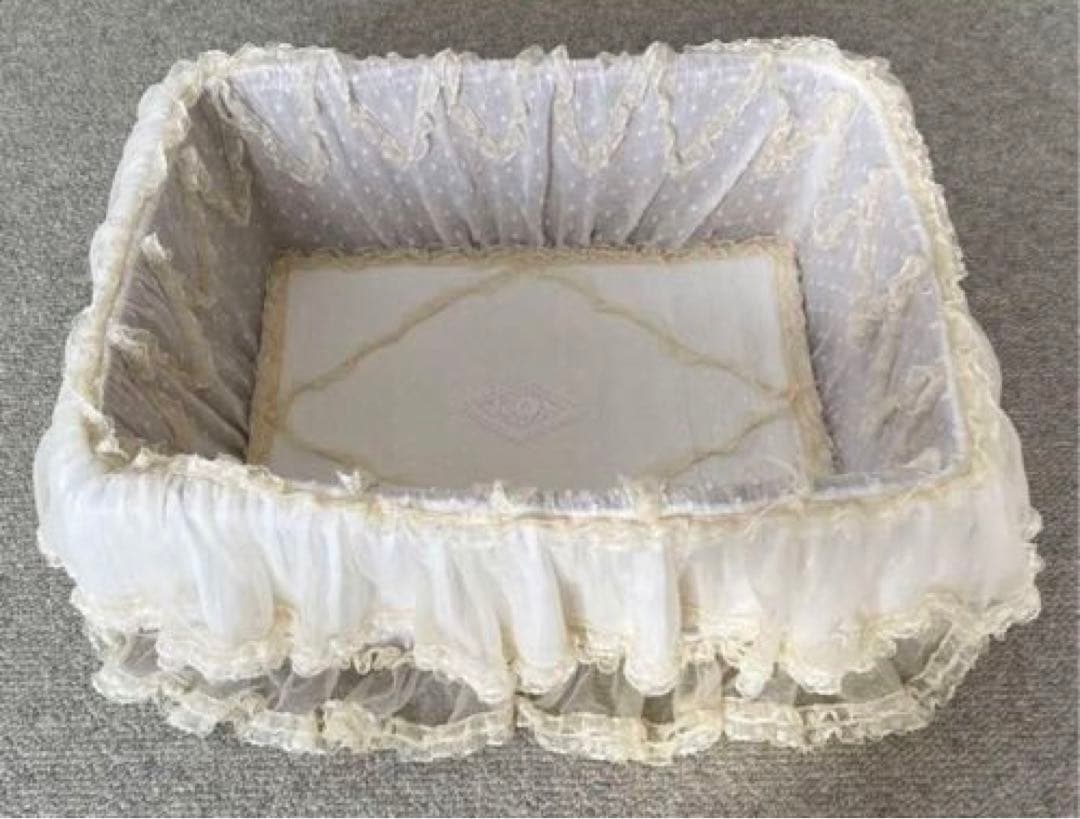 サエラ風 レース バスケット ハンドメイド 薔薇 ローズ