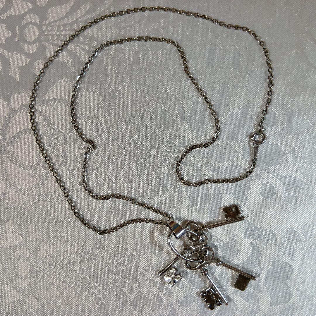 「銀の鍵束」スターリングシルバー(925シルバー)　ネックレス