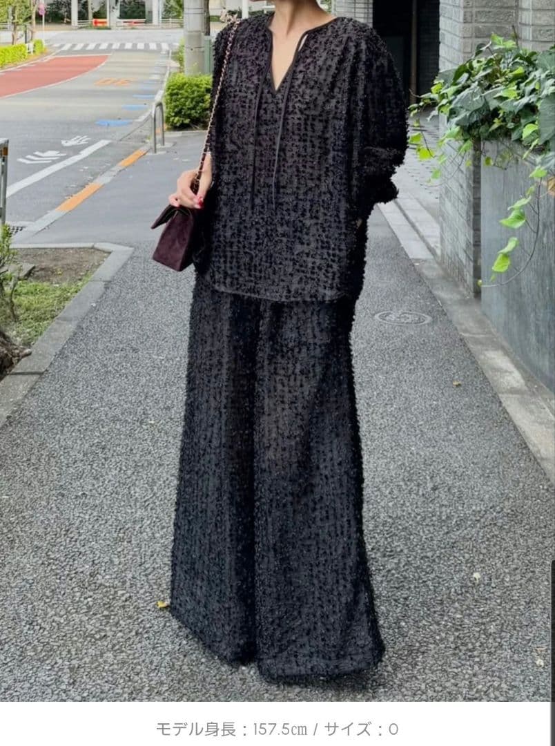 あ*ん様 特価【新品未使用】Cyngeシーニュ　ジャガードブラウス　パンツ　セッ