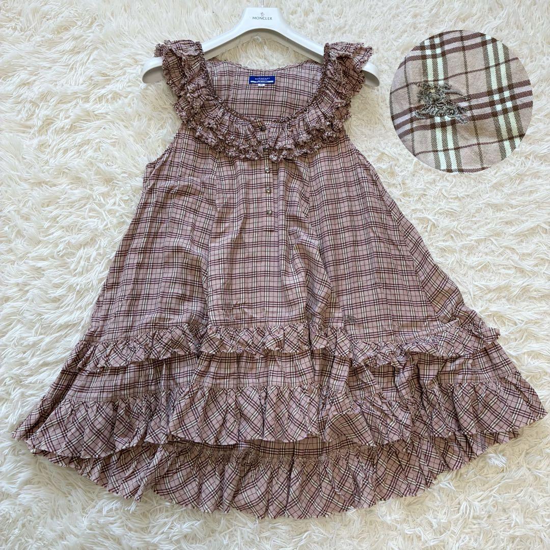人気✨　バーバリーブルーレーベル　ミニワンピース　Mサイズ　ノバチェック　ピンク