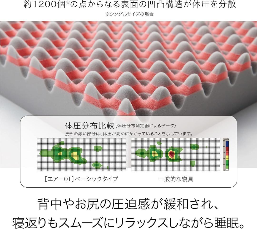【開封・良品】西川 AiR マットレス エアー1 シングル ベーシック ピンク