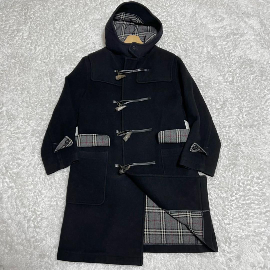 美品 バーバリー L相当 ダッフルコート ロング丈 ノバチェック ハウスチェック