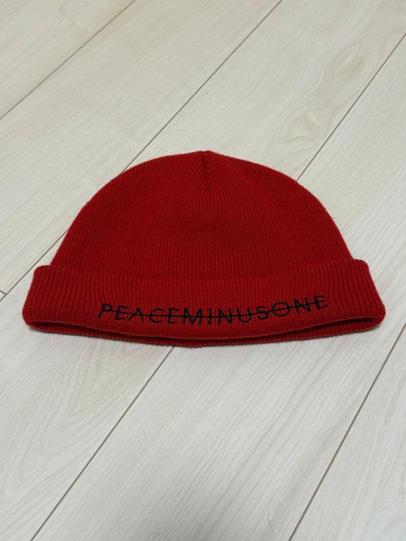 PEACEMINUSONE ピースマイナスワン ニット帽 ビーニー 赤 韓国製