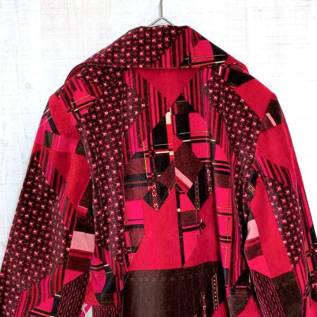 【極美品】ケンゾー ベルベット ジャケット M パッチワーク調 派手 個性的
