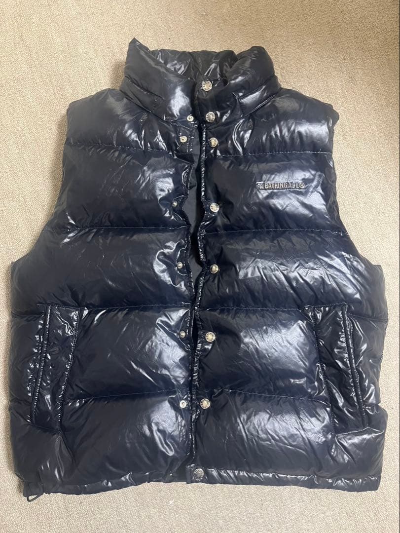 A BATHING APE ブラックダウンベスト