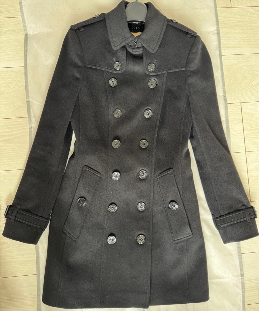 BurberryブラックウールコートXS〜Sサイズ　外での着用は無し