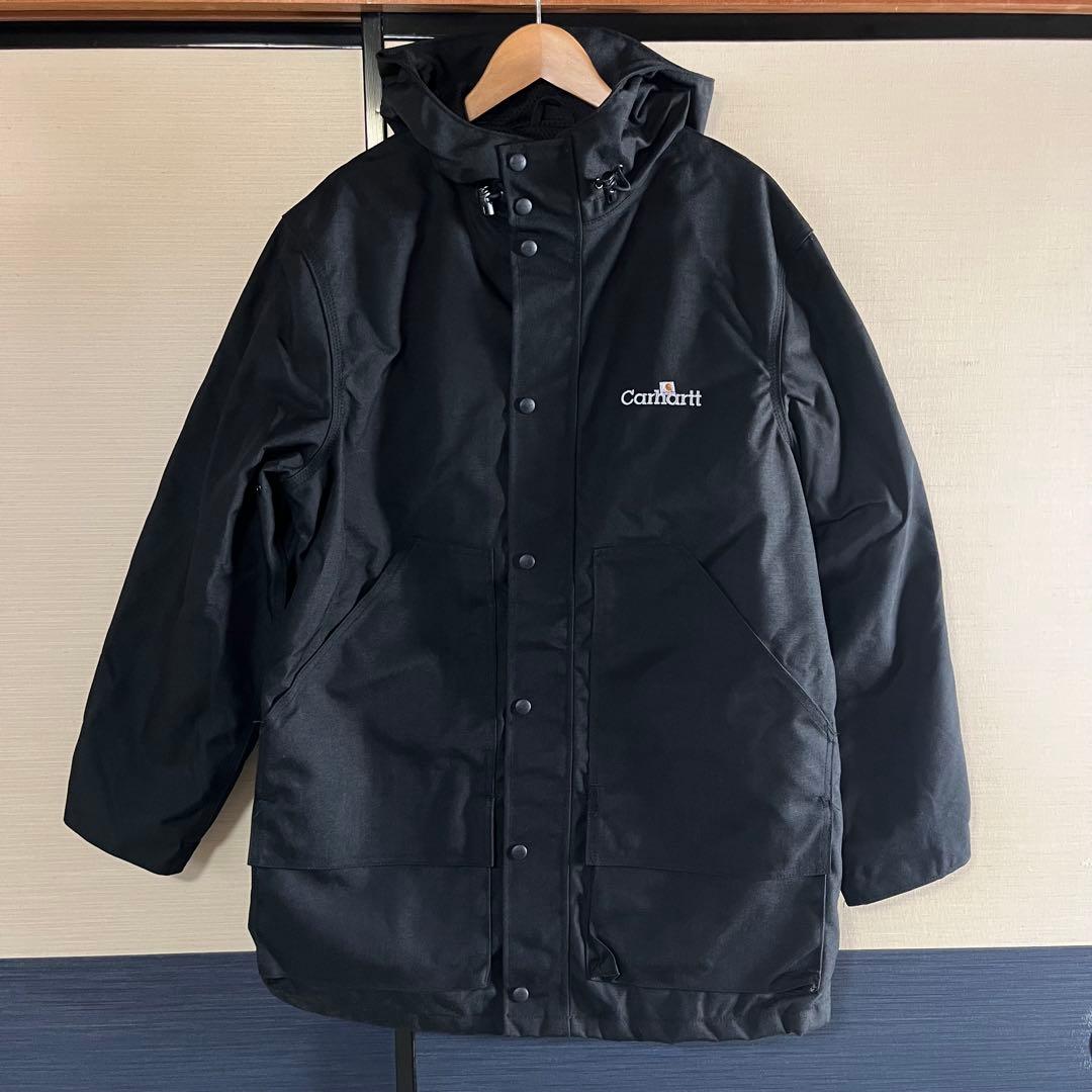 【美品】厚手 Carhartt アウター ブラック MゴールドWジップ仕様