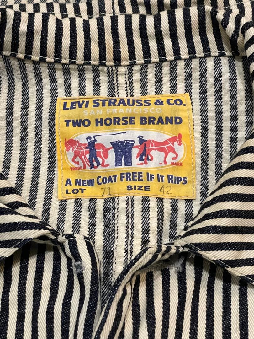 10s〜30s リーバイス　ヒッコリー　カバーオール　チェンジボタン　LVC