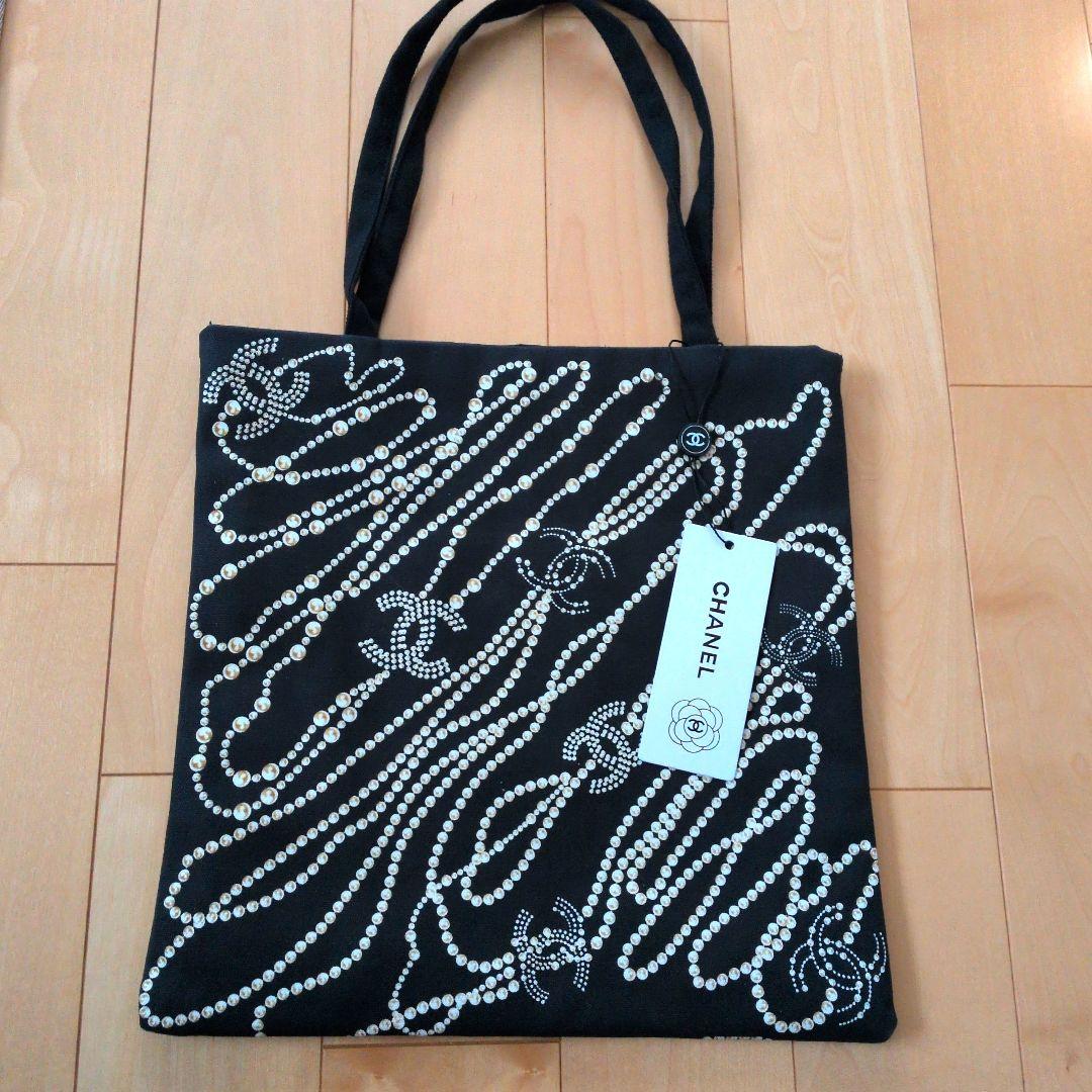 な*ん様 CHANEL パール装飾 トートバッグ ブラック