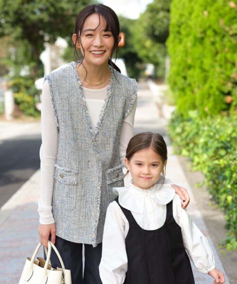 グリーンレーベル　ミックスツイードジレ