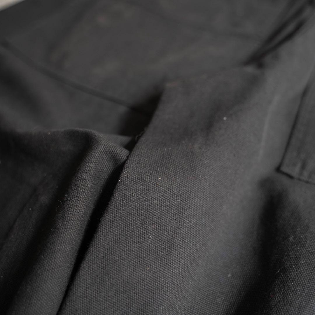 00s old ブラック コットン バギーワイド ワークパンツ レイヴパンツ