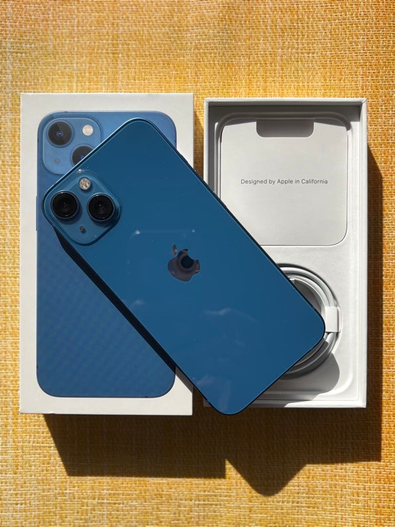 【美品】iPhone 13 ブルー 純正バッテリー 256GB