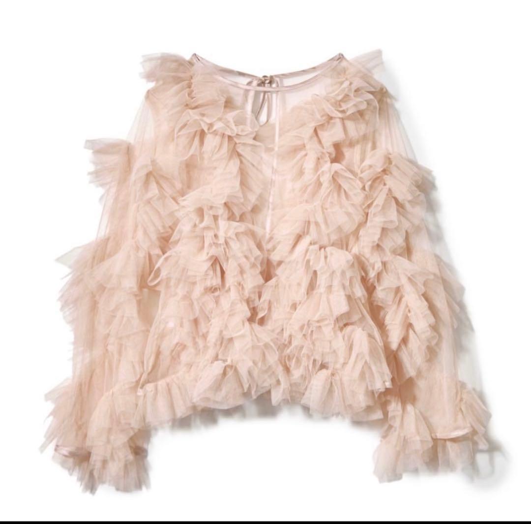 NOTRE emor tulle veil tops ピンク