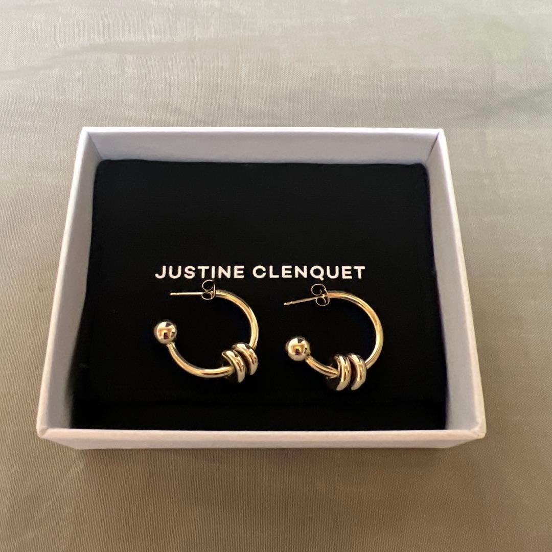JUSTINE CLENQUET ゴールド フープピアス
