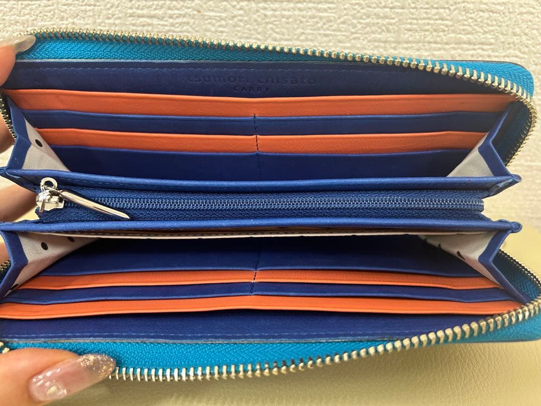 ツモリチサト キャリー カラフルレオパード ラウンドファスナー長財布