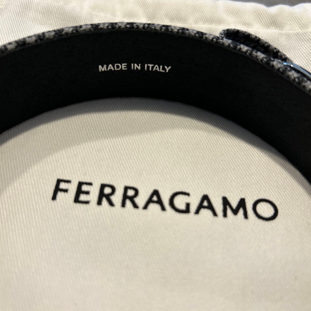 FERRAGAMO チェック柄 千鳥格子柄　カチューシャ