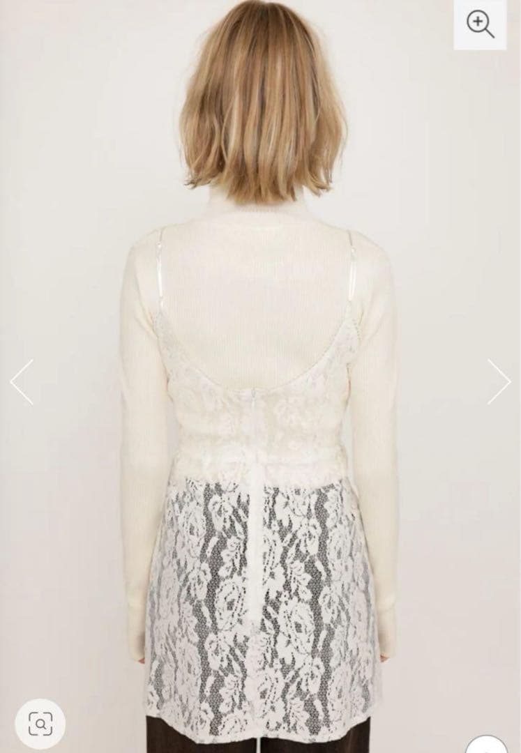 SLY FROCKY LACE RIBBON トップス　ホワイト