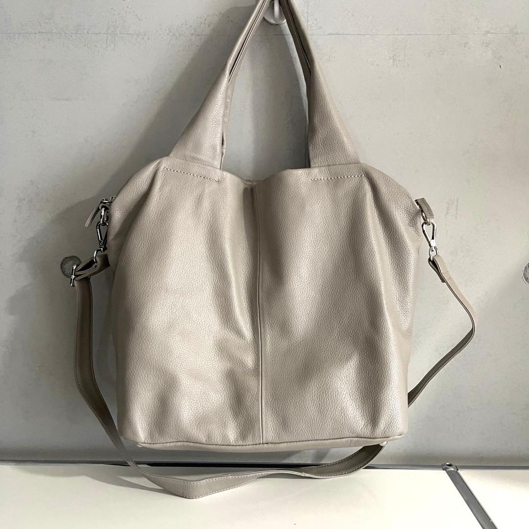 美品✨ear PAPILLONNER　レザーフラップ2WAYバッグ　Lサイズ