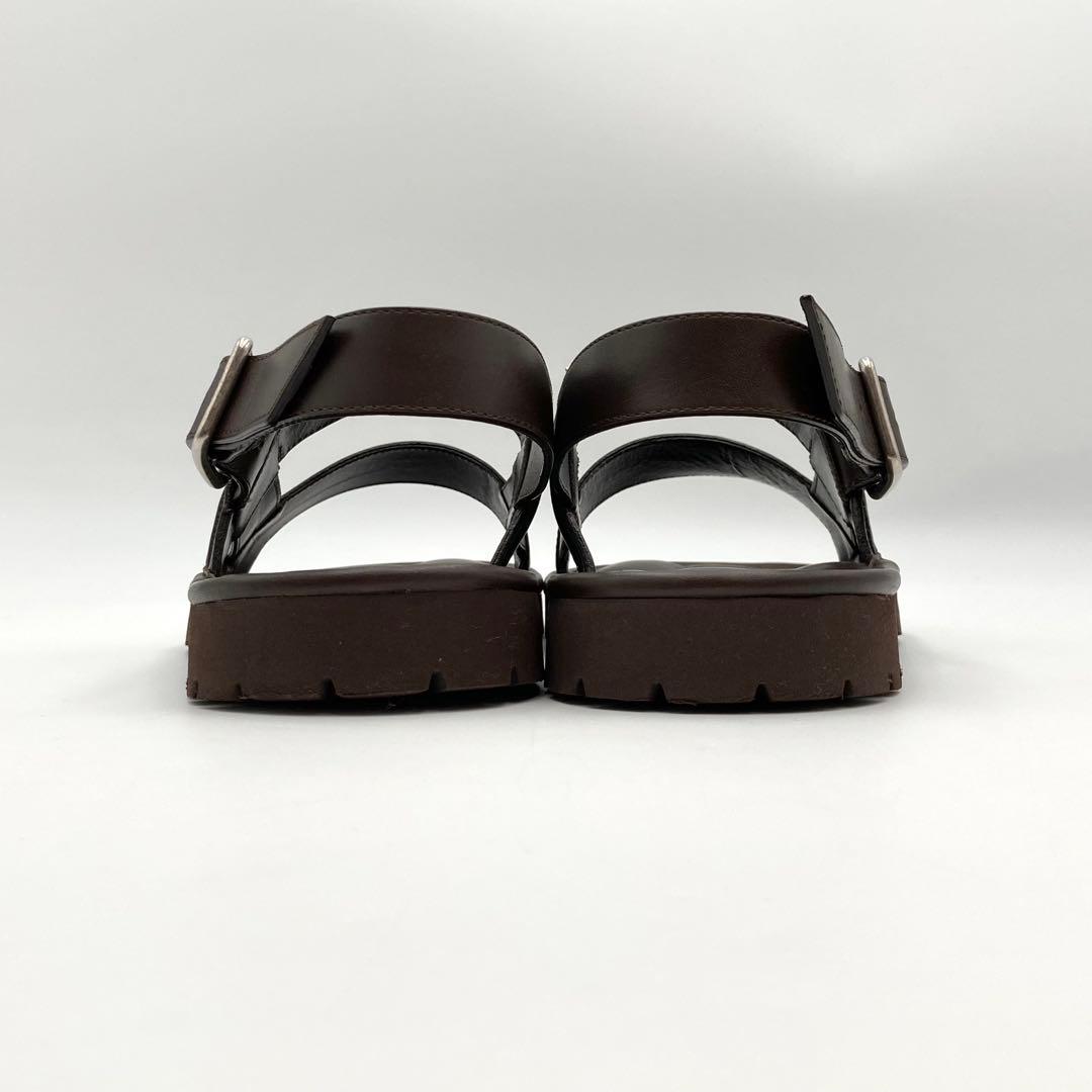 Sony Croket✨GUCCI サンダル シューズ 茶 メタルロゴ 9