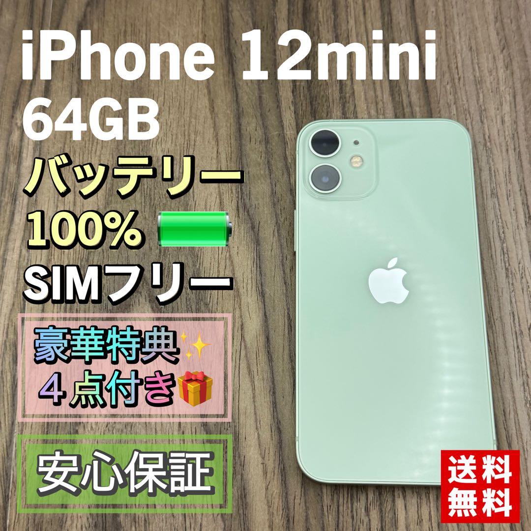 【新品液晶バッテリー】iPhone12mini グリーン 64GB SIMフリー