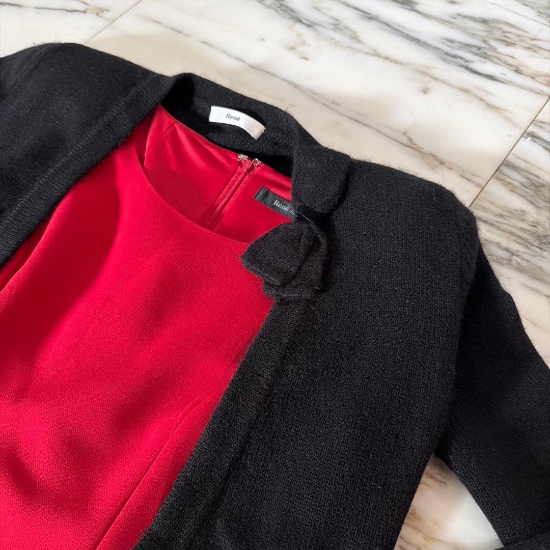 Rene ルネ　赤ワンピース　34 美品❣️