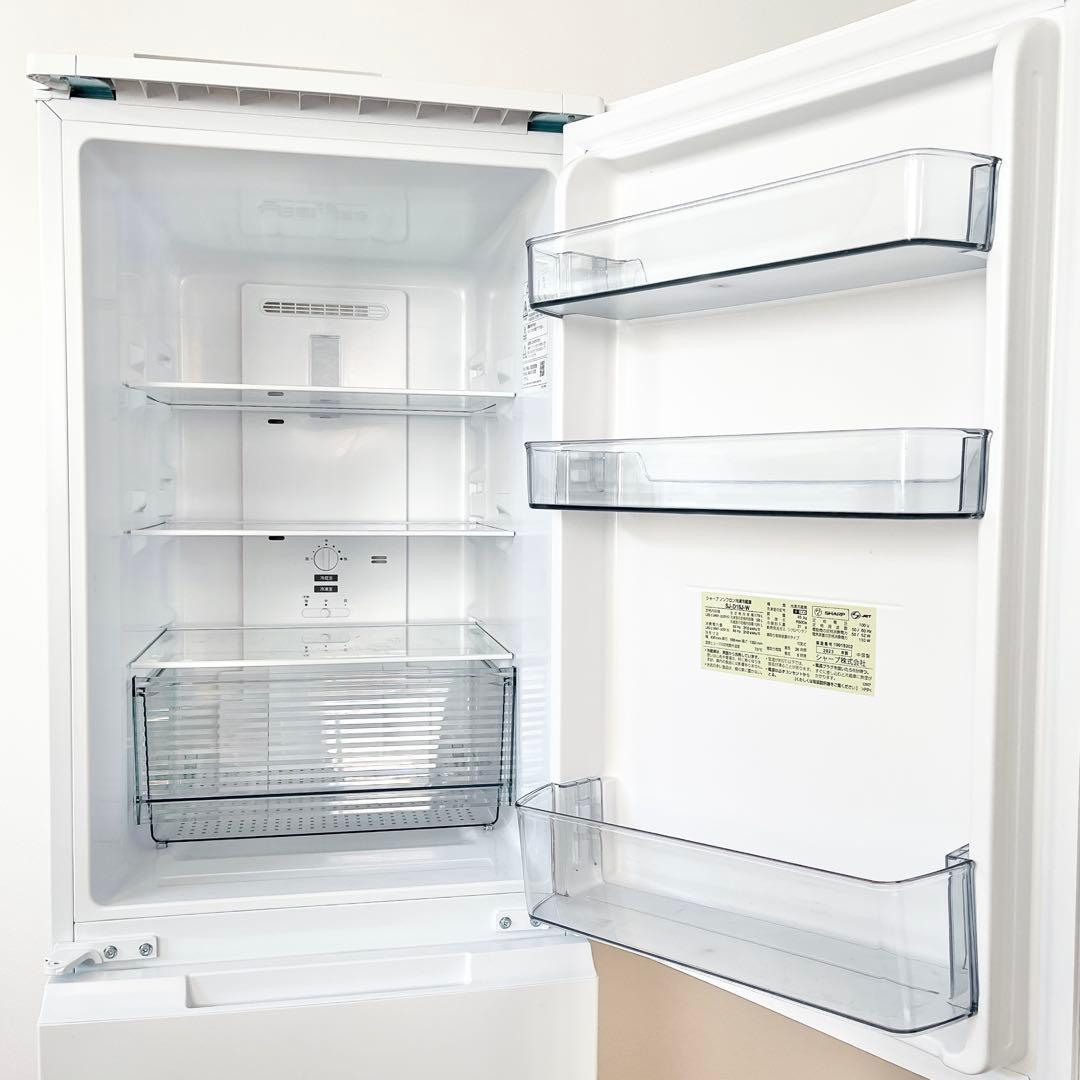 2023年製 SHARP シャープ 冷凍冷蔵庫 SJ-D18J-W 白 ホワイト