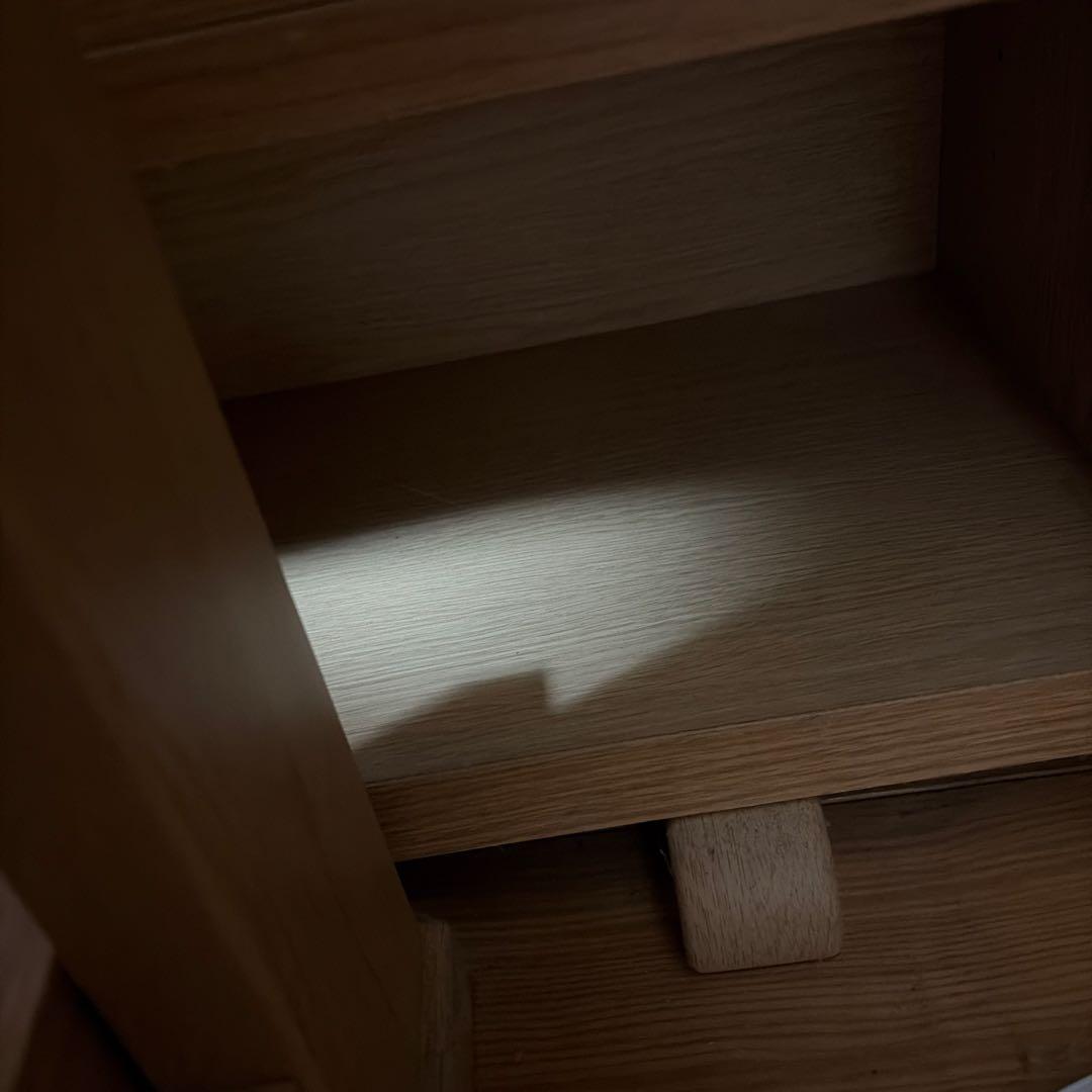 KOIZUMI 学習机ナチュラル L字型デスク 引き出し付き