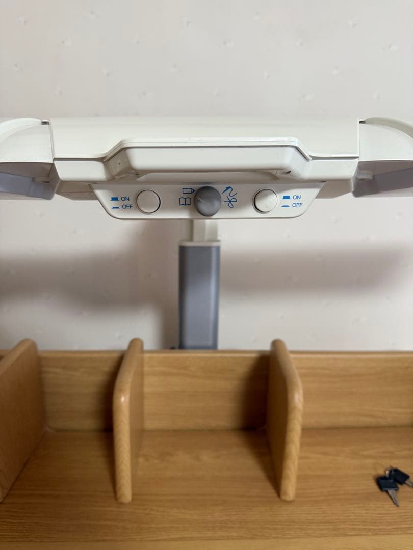 KOIZUMI 学習机ナチュラル L字型デスク 引き出し付き