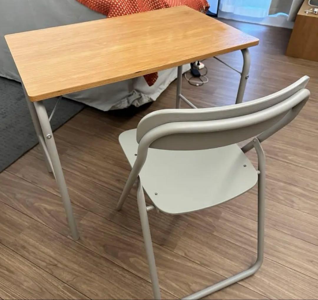 【美品】【無印良品】折りたたみテーブル&折りたたみ椅子セット