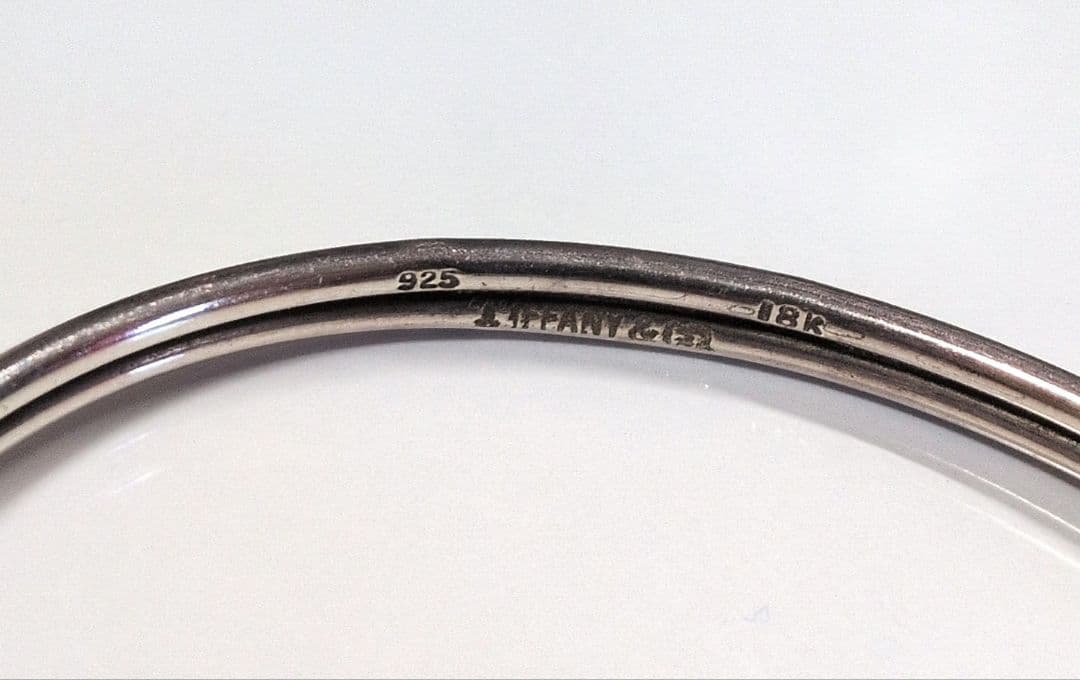 Tiffany & Co. ダブル　フック&アイ　コンビ　バングル　925