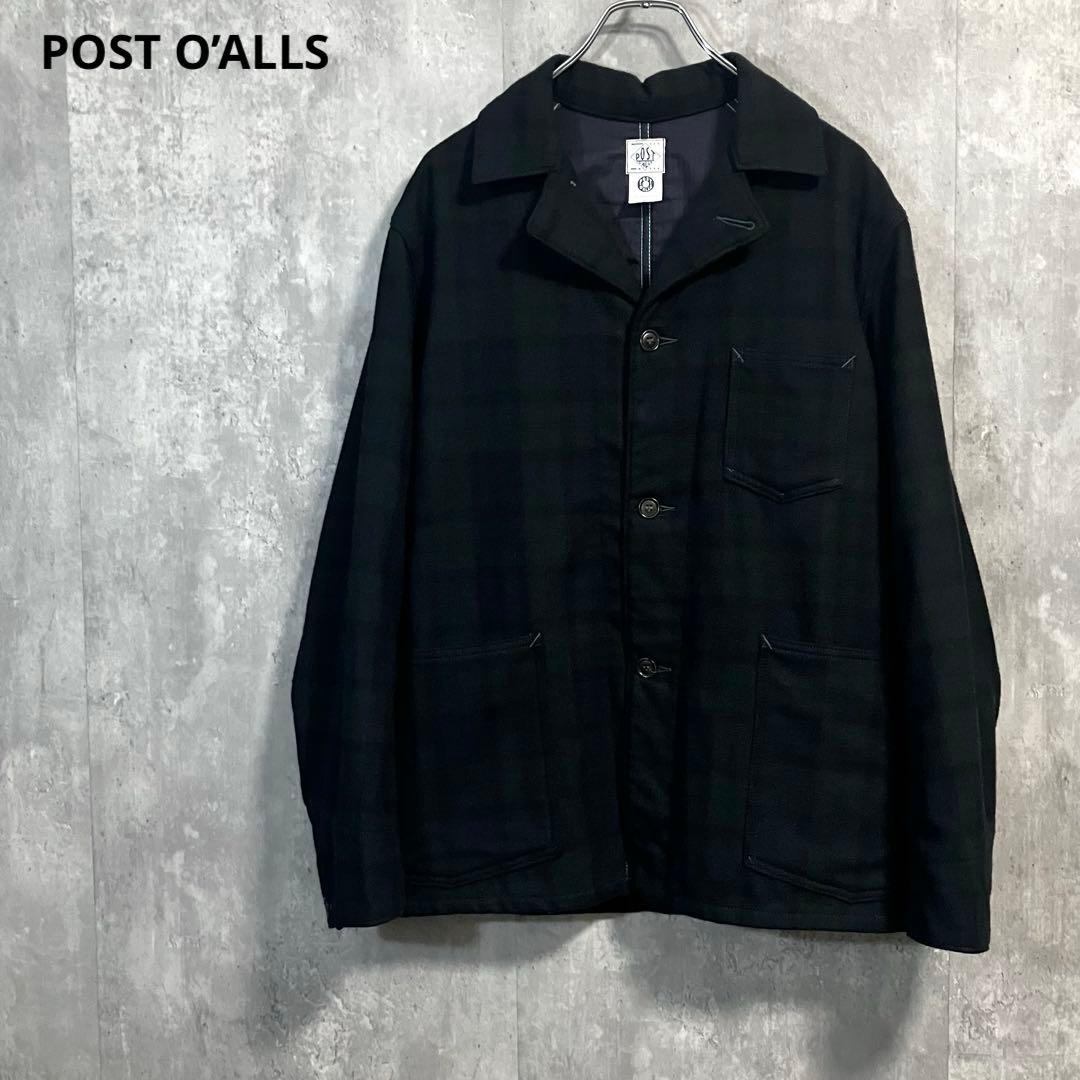 POST O’ALLSカバーオールE-Z RIDERブラックウォッチUSA製S