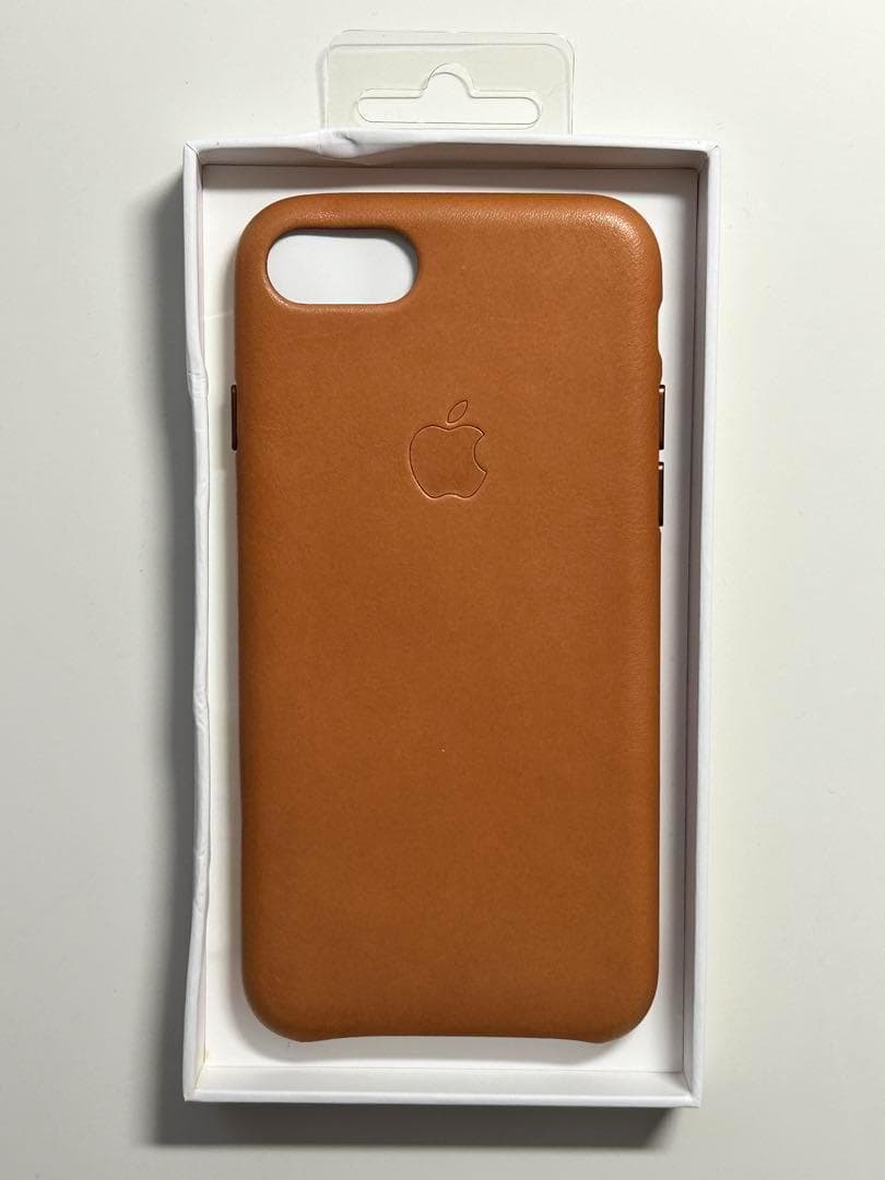 【新品】純正 iPhone 7 / 8 / SE レザーケース・サドルブラウン①