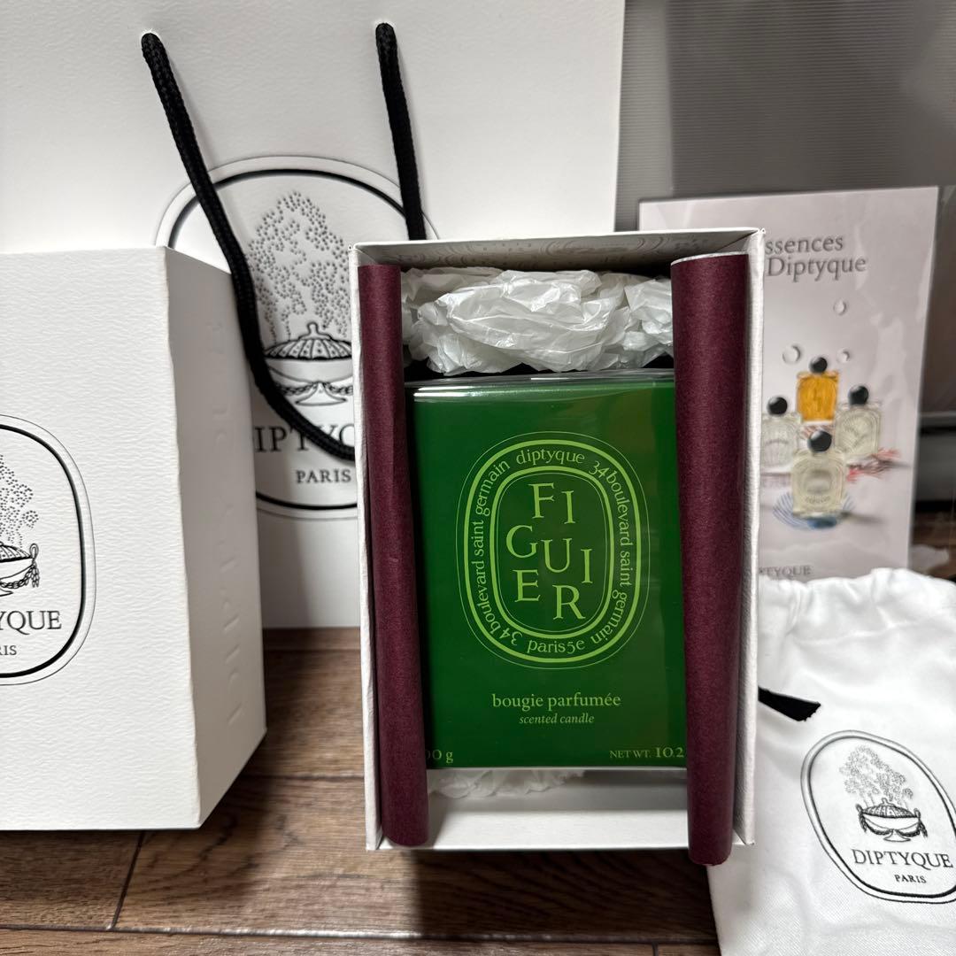 Diptyque Figuier パフュームキャンドル 300g箱入紙袋リボン付