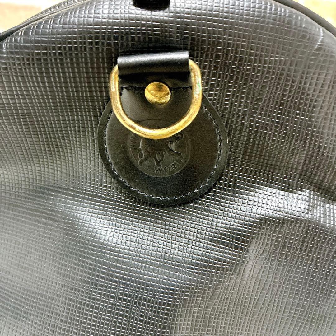 HUNTINGWORLD ハンティングワールド　ボストンバック　pvc ブラック