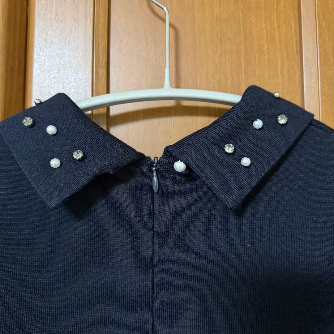 ドレステリア ビジューカラーニットワンピース ネイビー 38