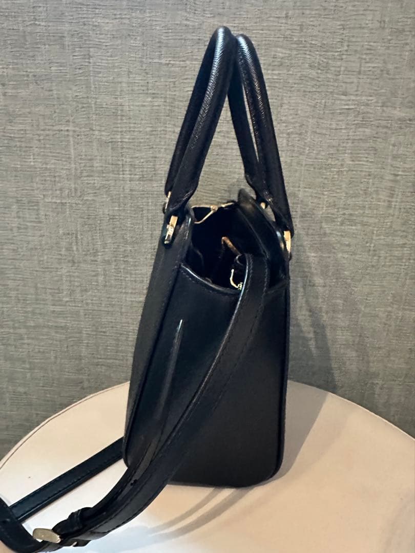 PRADA★1BA380 サフィアーノショルダーバッグ　ブラック