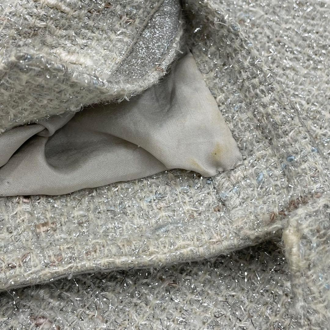 希少モデル✨CHANEL ツイード　ジャケット　グレー　リボン