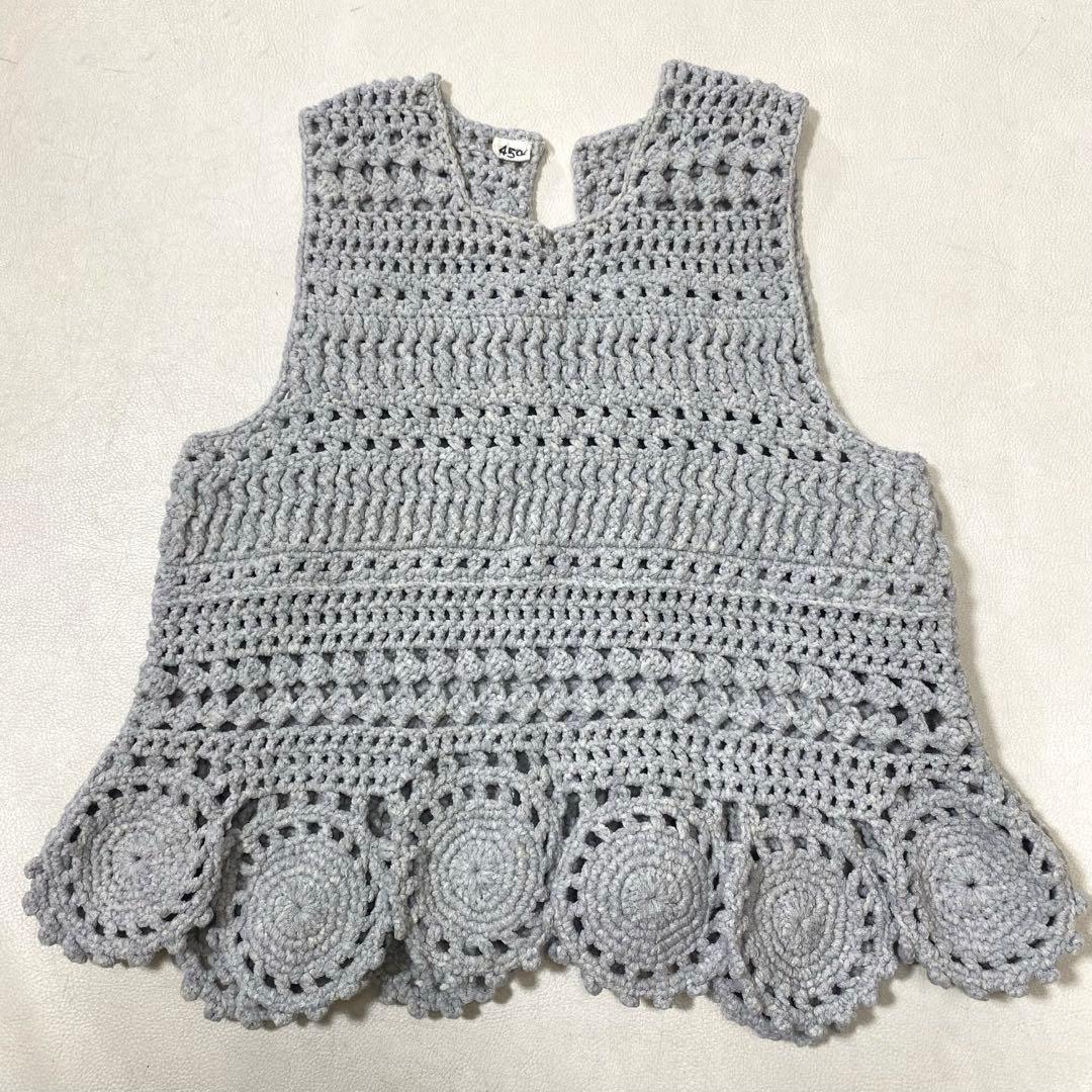 45rpm 45R チューブヤーンかぎ針NO SLEEVE TOP ハンドニット