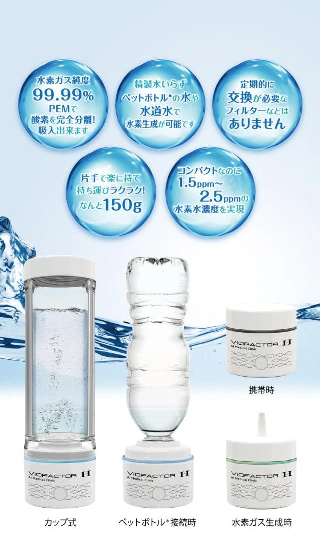 【新品　未使用】水素水生成器 ViOFACTOR H　バイオファクターH