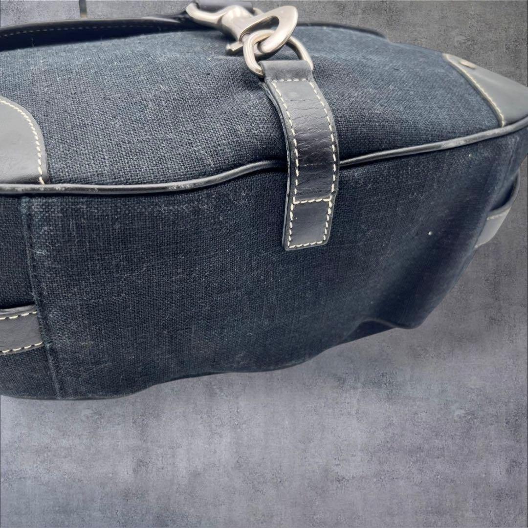 LAUREN RALPH LAUREN ワンショルダーバッグ キャンバス レザー