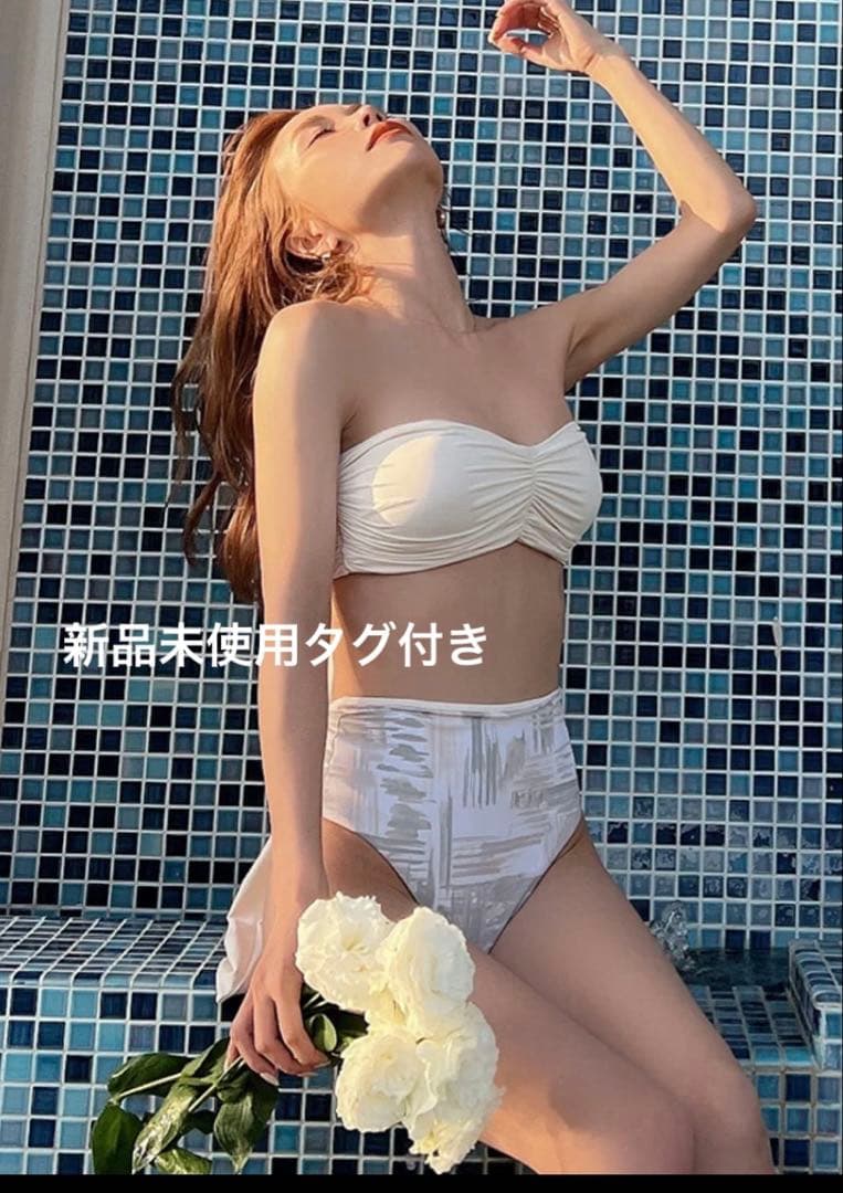 新品eimy istoireエイミーイストワール　リボンバンドゥトップス　水着