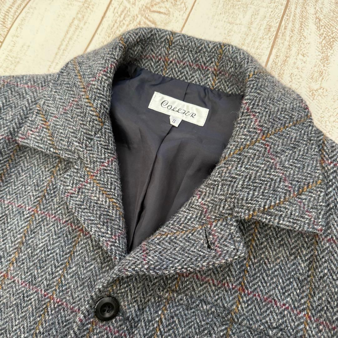 【COLLTER】ハリスツイード　ヘリンボーンカントリージャケット　ノーフォーク
