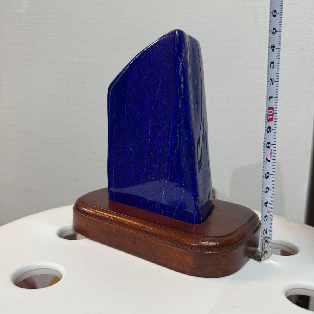 ☆ラピスラズリ☆5A☆引寄せ☆約1474gアフガニスタン産☆天然無着色☆木製台座