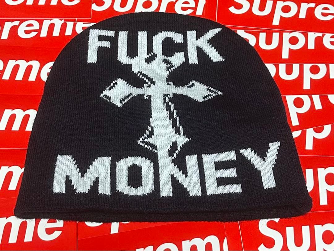 Supreme fuck money beanie ビーニー