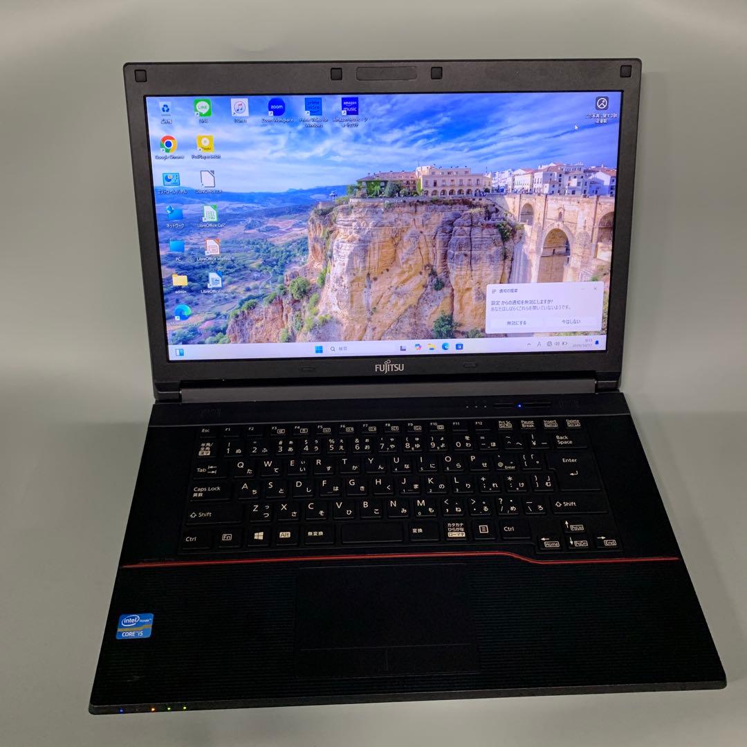 爆速SSD搭載 富士通　Windows11 ノートパソコン DVD付き