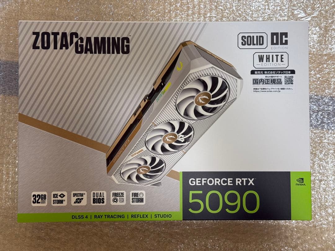 【未開封】 ZOTAC RTX 5090 SOLID OC White