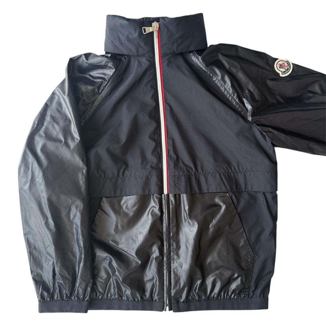 【子供服】MONCLER フード付きジャケット ネイビー130cm