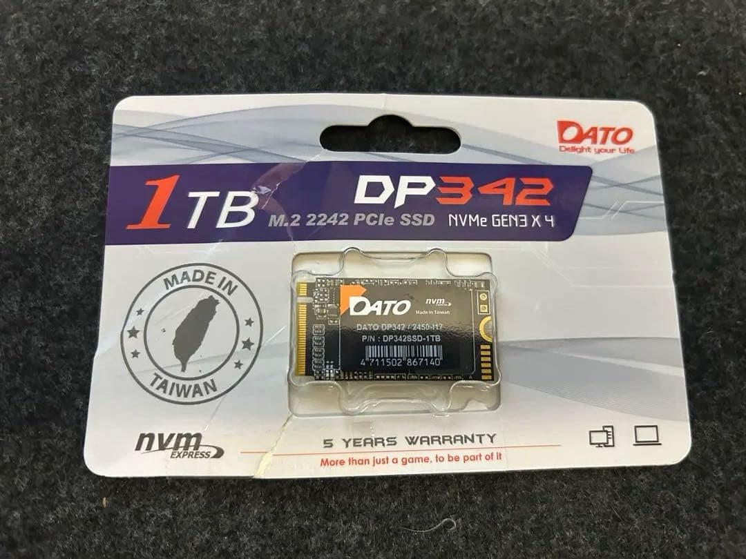 内蔵型SSD 1TB SSD DP342 M.2 2280 PCIe